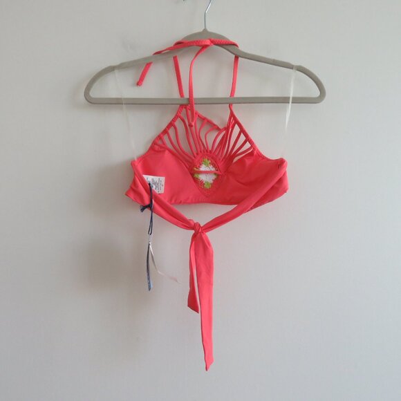 ISABELLA ROSE French Pastry Maui Fit Coral Melon Crochet Bikini Set - Sz S NWT - Picture 7 of 16